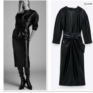 Zara Black Long Sleeve Dress